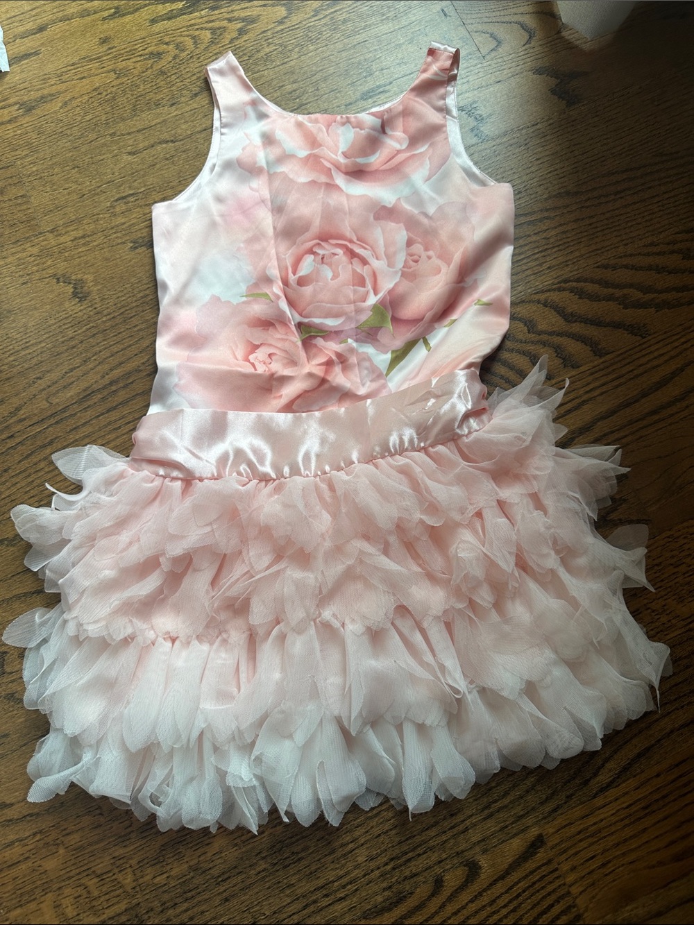 Pink Floral Tutu Dress